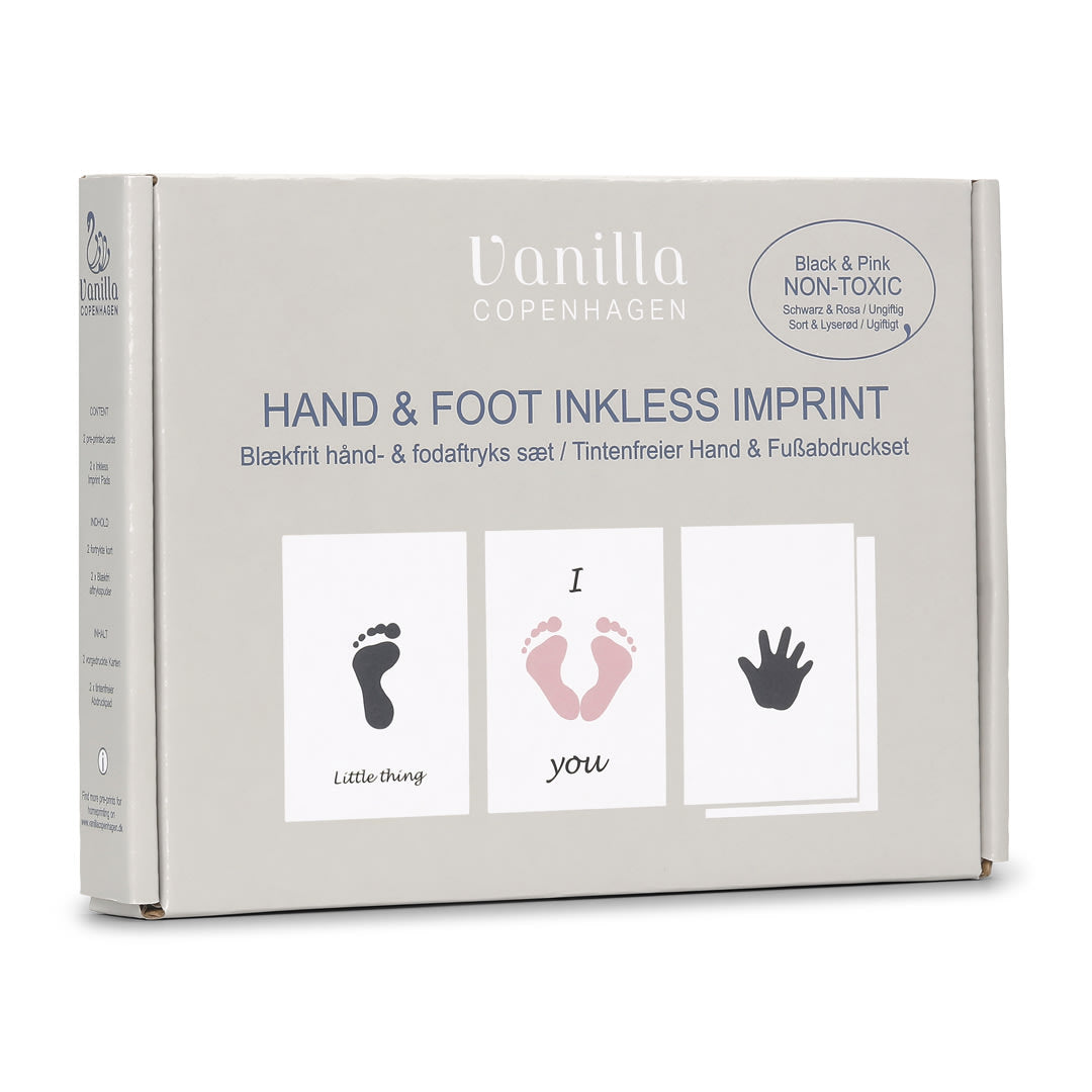 Hand and Footprint - Stamp Set - Pink/Black