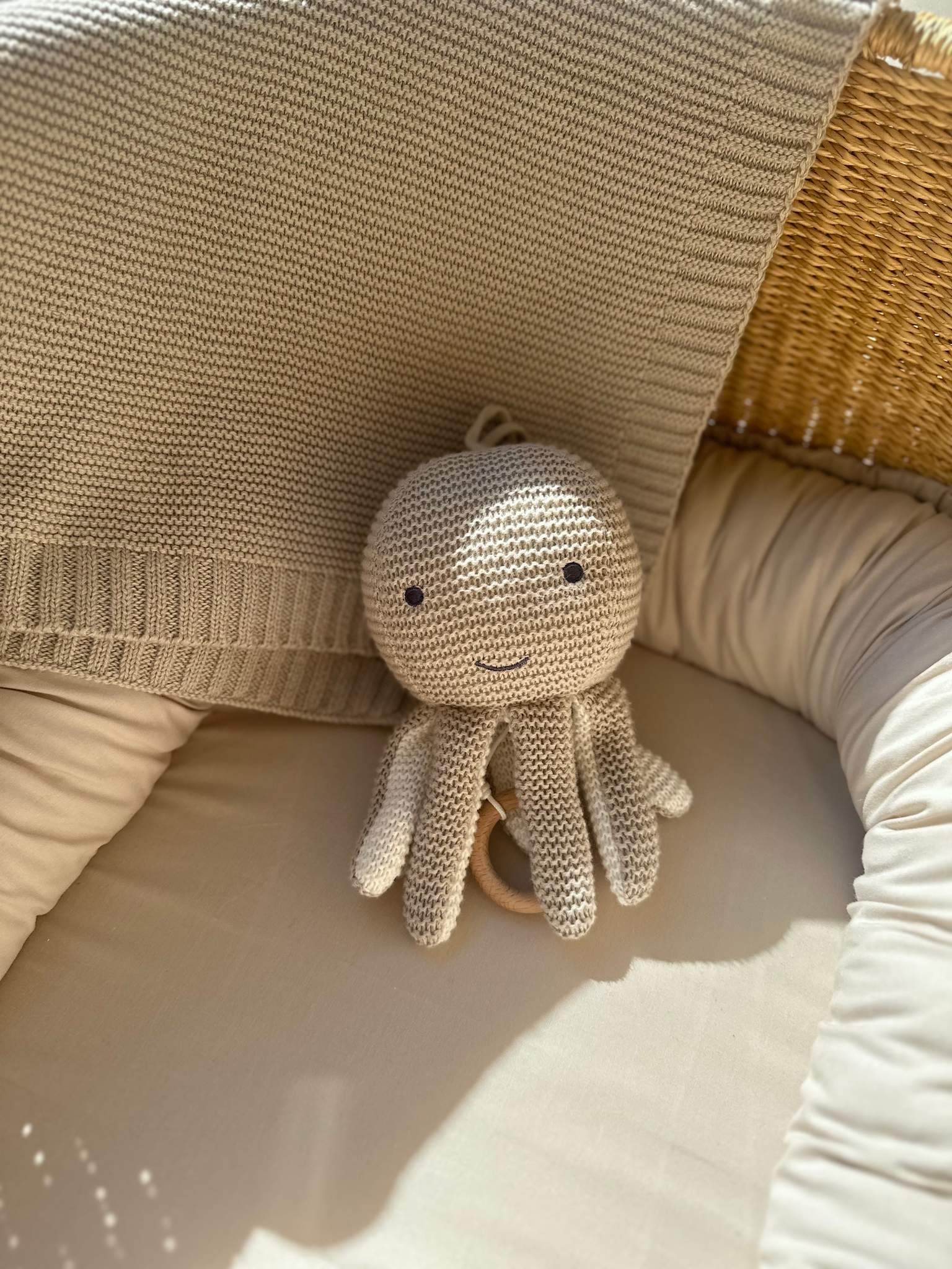 Teddy bear with music - Octopus - Oyster Grey