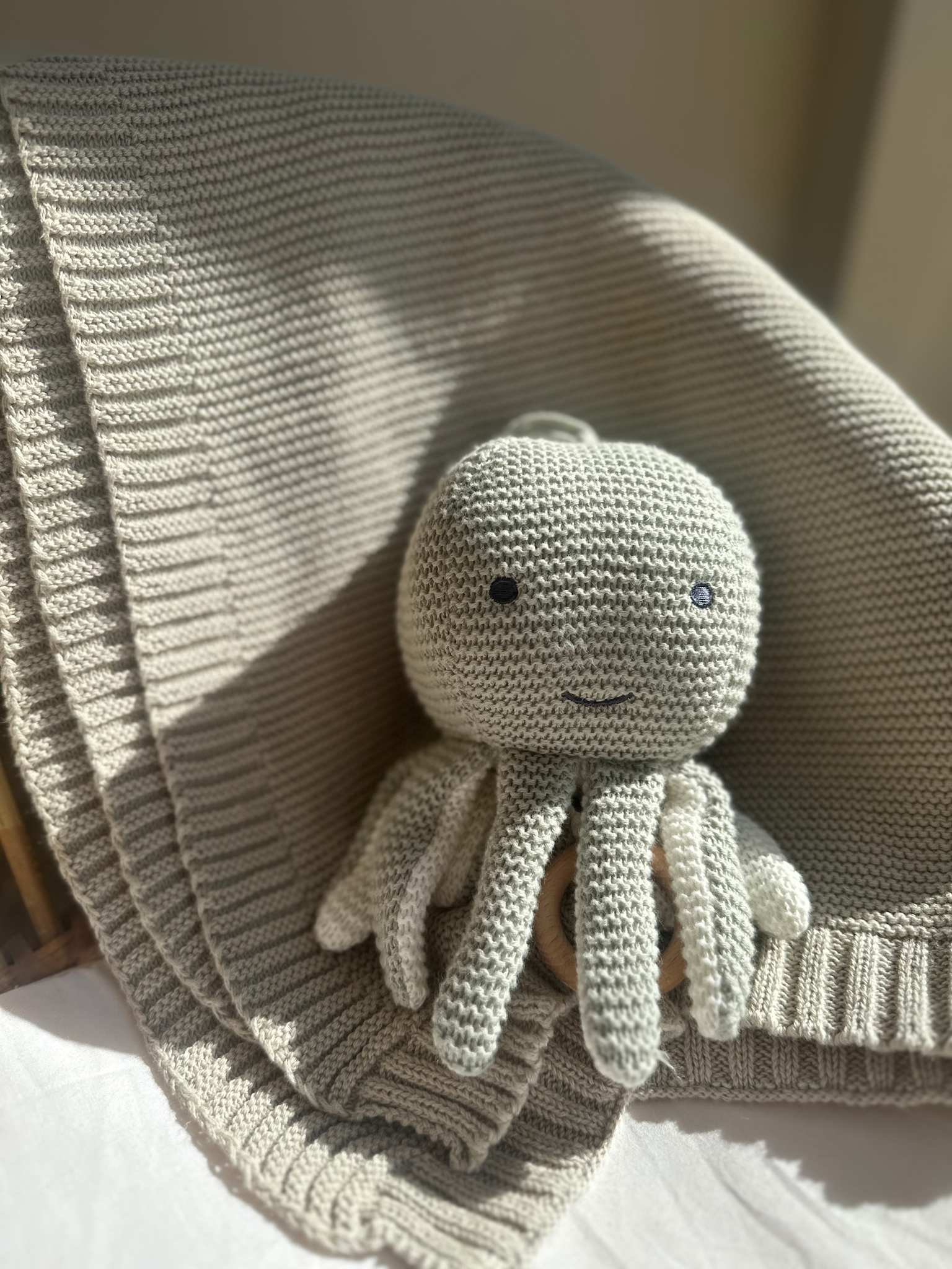 Teddy bear with music - Octopus - Aqua Green