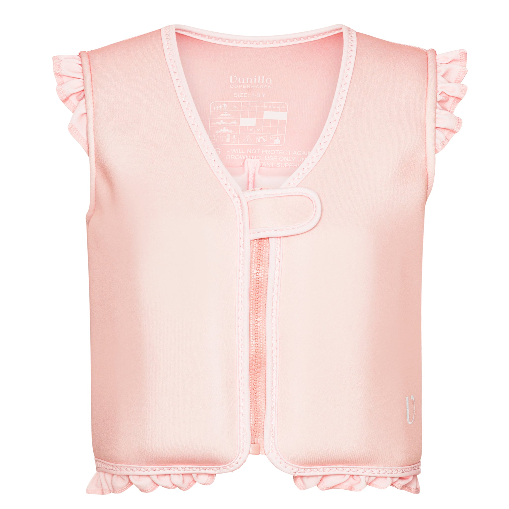 Swim vest with ruffle - English Rose