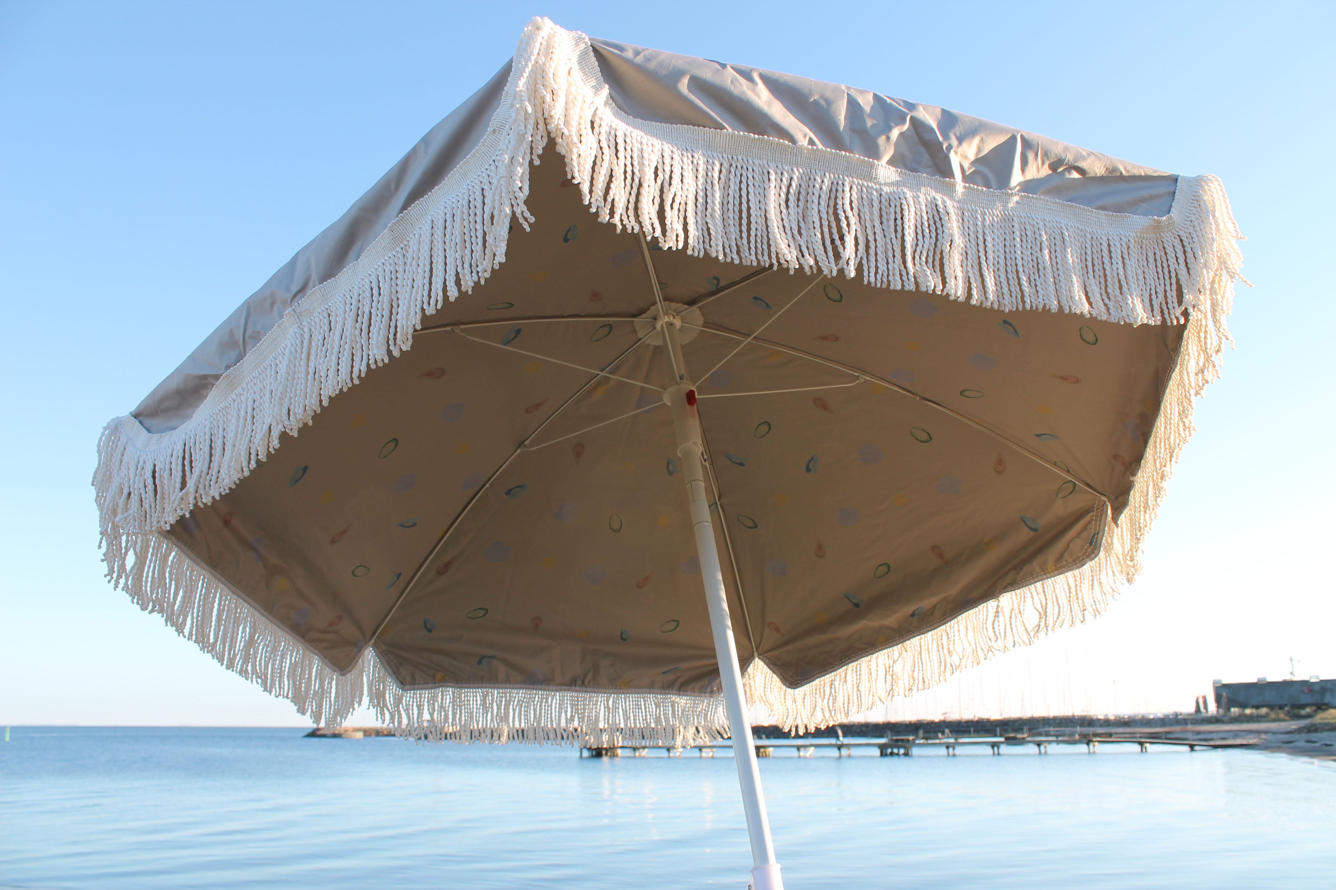 Strandparasol - Seashell Oyster Grey - UV50+